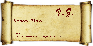 Vasas Zita névjegykártya